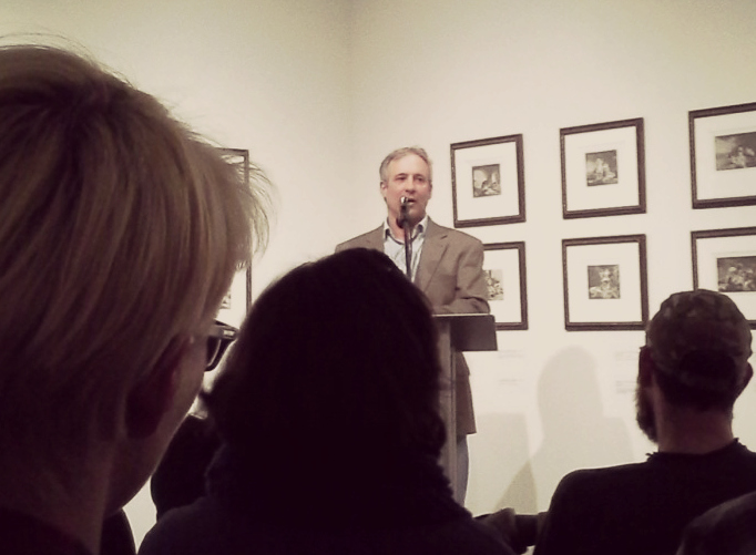 Peter Heller reading in the Art Museum at the UCA
