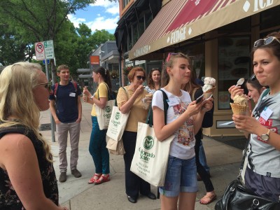 Ice Cream in Fort Collins with Students from Tomsk, Russia