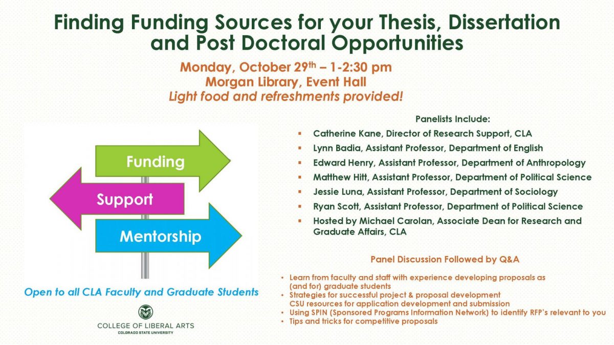 thesis funding opportunities