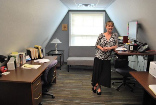 Stephanie G'Schwind in her new office