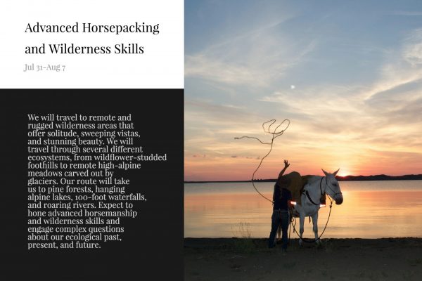 Advanced Horsepacking course info