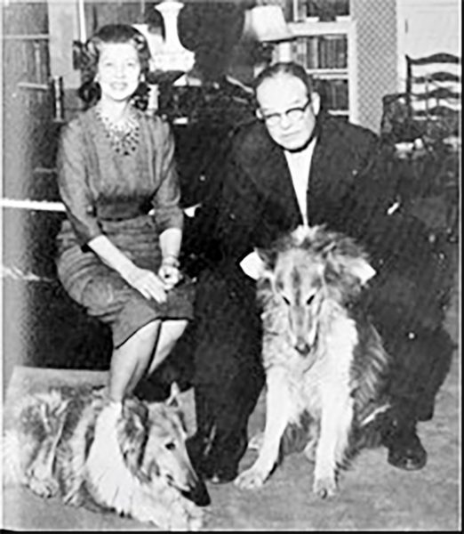 William and Lila Morgan with collies