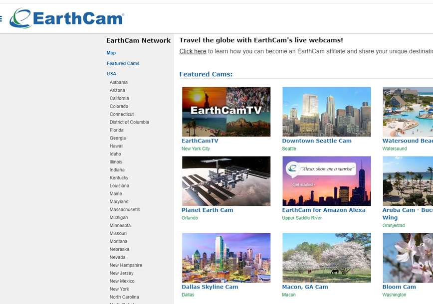 Explore the world via webcam