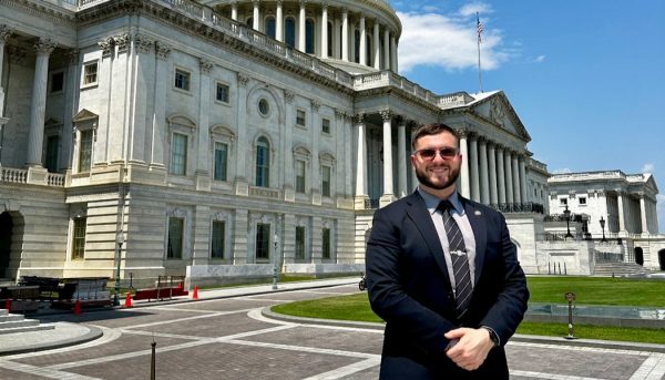 Justin Frigault outside the Capital Building in Washington, DC