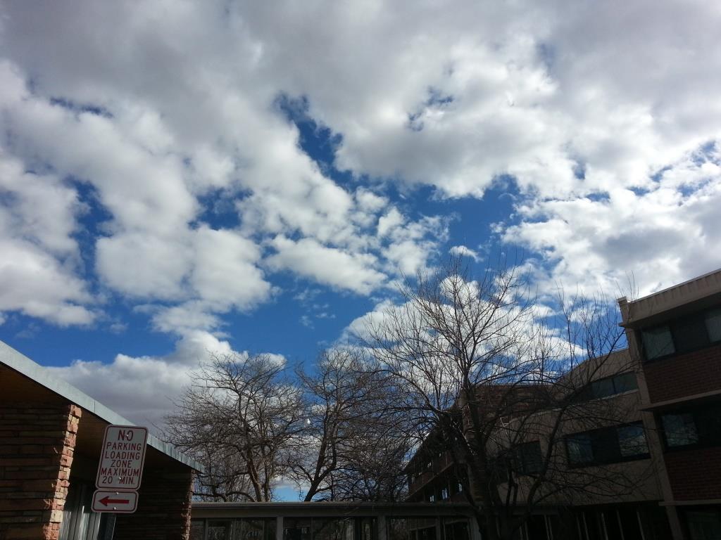 The sky over Ingersoll Hall today.