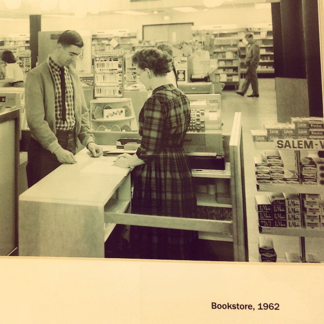 In 1962, you could get your textbooks at the CSU bookstore and a carton of Salems.