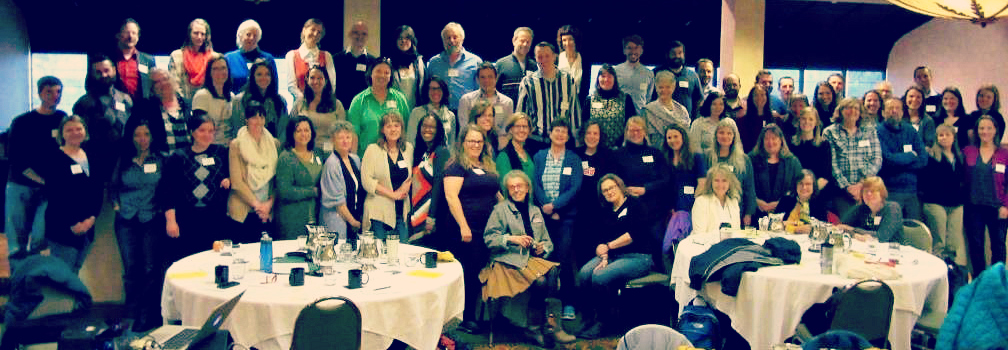 The whole group, English faculty and staff