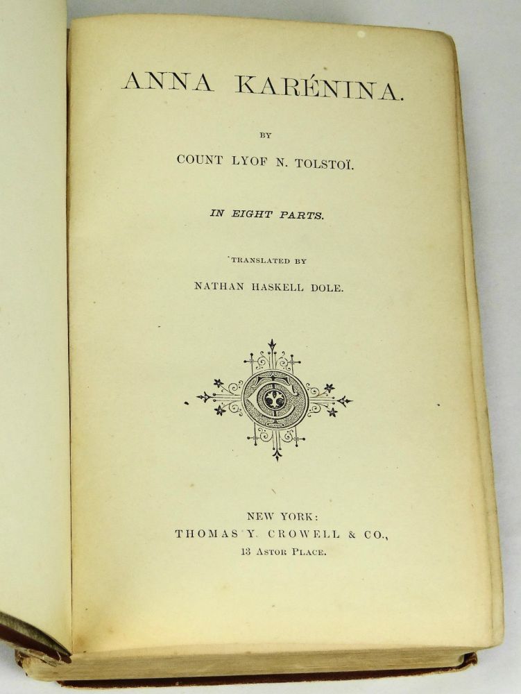 A first edition copy of Kseniya Walcott favorite book of classical Russian literature