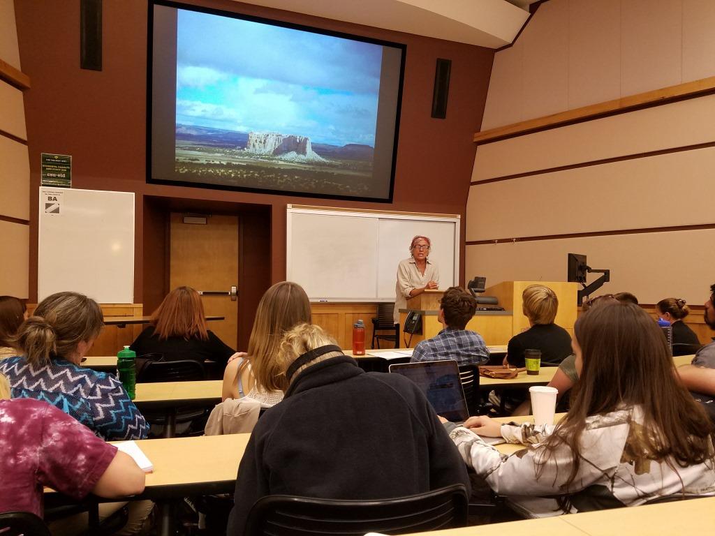 There were hardly any empty seats at Naranjo Morse's public talk