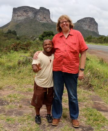 "Sarah and her friend and guide Diego, a 23-year-old man fluent in English and Portuguese, who single-handedly got me out of the caves near Lencois. He also took me to a Catholic church service in that village deep in the interior of Brazil. It had a "Black Christ," which is just what it sounds like––an image of Jesus Christ beautifully carved out of wood whose face is black. There are many churches with black Christs all around the world, but this was the first one I saw. Diego took me to a Saturday evening mass because I said I was interested."