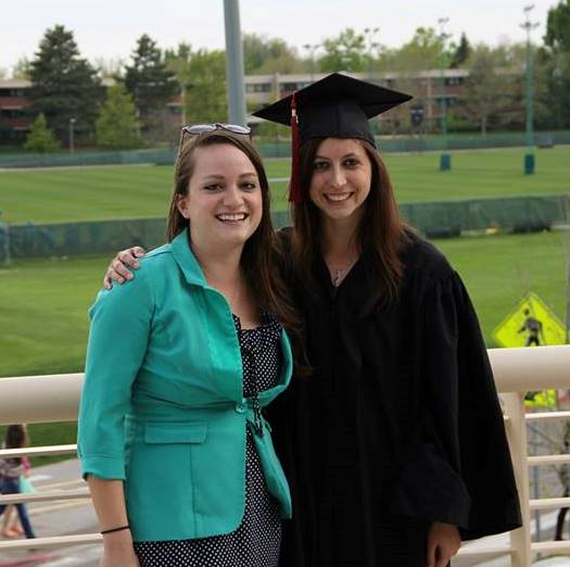 Chelsea and her sister at graduation