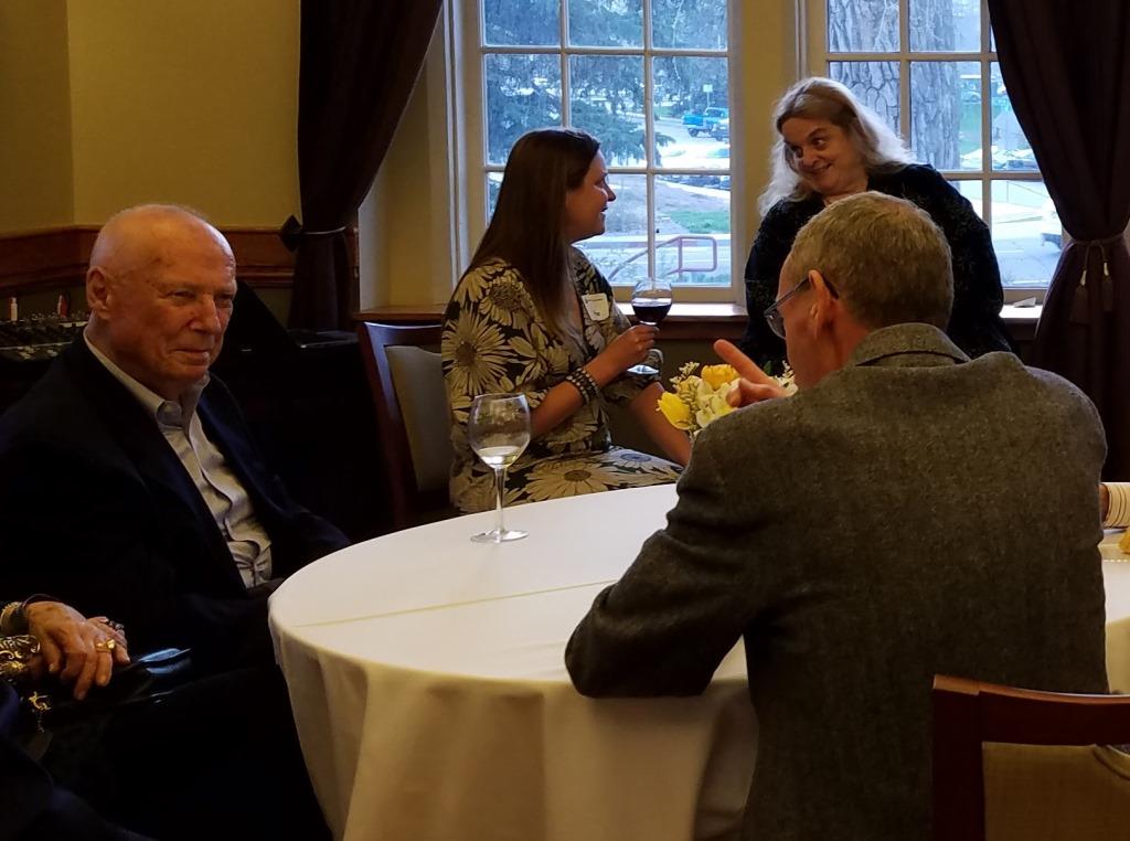 John Pratt (on the left) at a reception for Yusef Komunyakaa