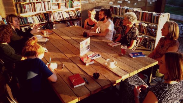 Group discusses the classic novel "Beloved" at Wolverine Letterpress & Publick House as part of Rekindle the Classics