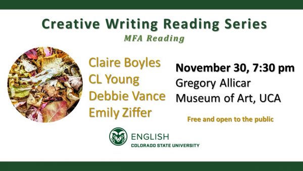 MFA Reading event announcement