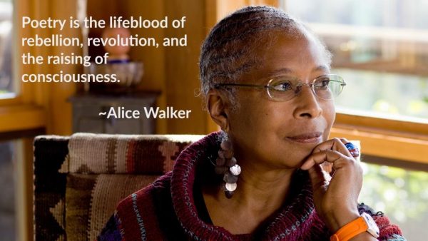Profile picture of Alice Walker with poetry quote