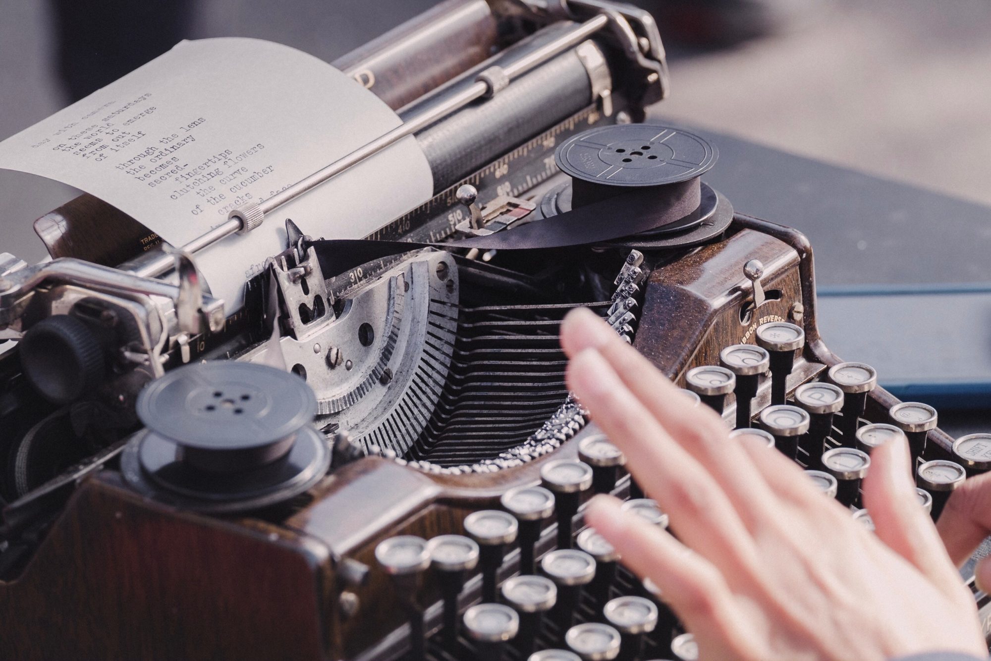Poetry on a typewriter