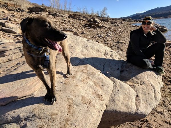 Alice Stopher and her dog