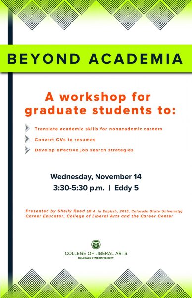 Beyond Academia workshop poster