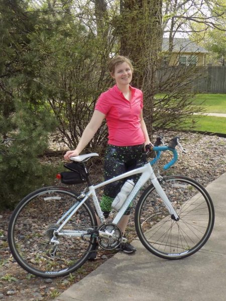 Joyce Bohling with her bike