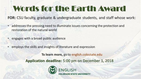 Words for the Earth Award Flyer