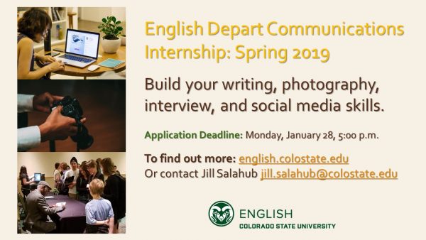 English Department Communications Internship Position Announcement