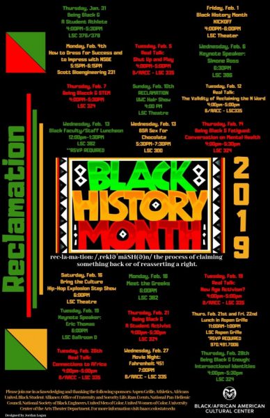 CSU Black History Month Events Flyer