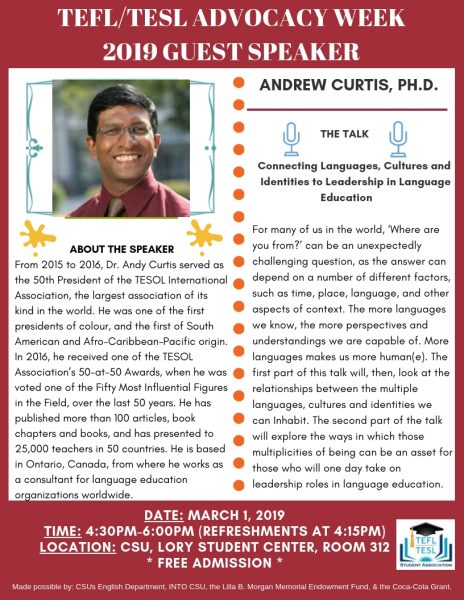 Advocacy Week Keynote Speaker Flyer