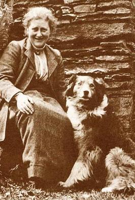 Beatrix Potter and her dog Kep, 1913