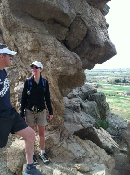 Kate and Bill Doe hiking at Devil’s Backbone, May 3, 2014