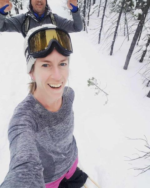Joanna Doxey in the snow
