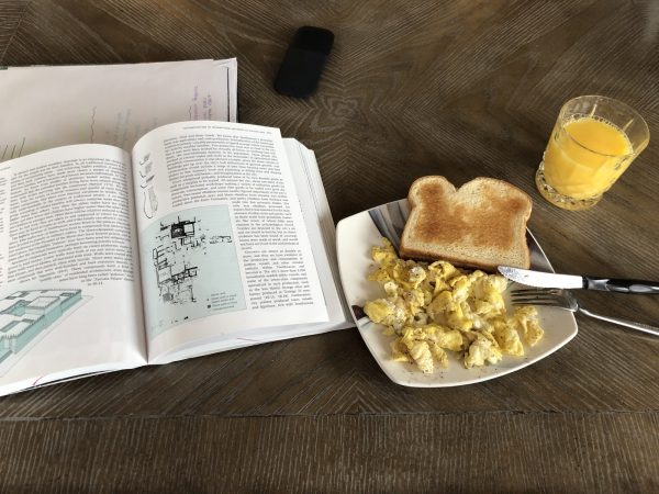 Caitlyn's breakfast and a book