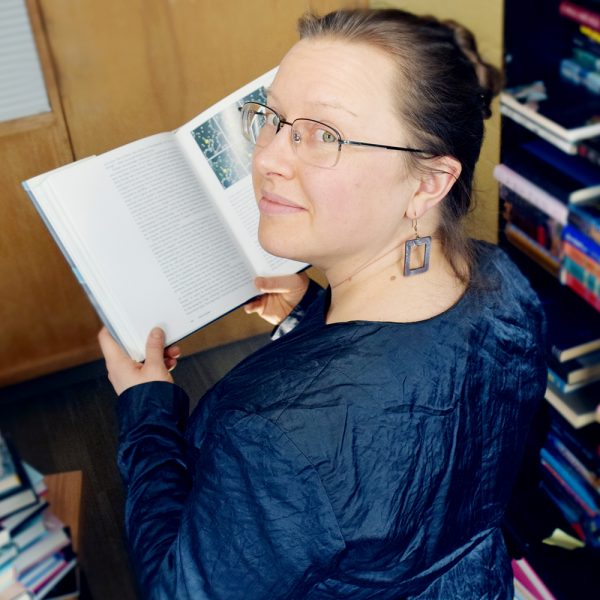 Erika Szymanski in library