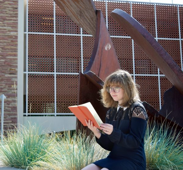 Natalia Sperry reading notebook