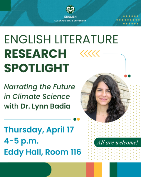 English Literature Research Spotlight: Narrating the Future in Climate Science with Dr. Lynn Badia