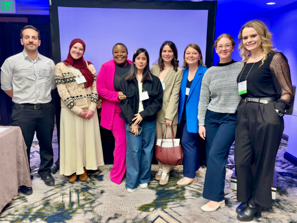 Graduate students and faculty gather at AAAL 2025 in Denver.