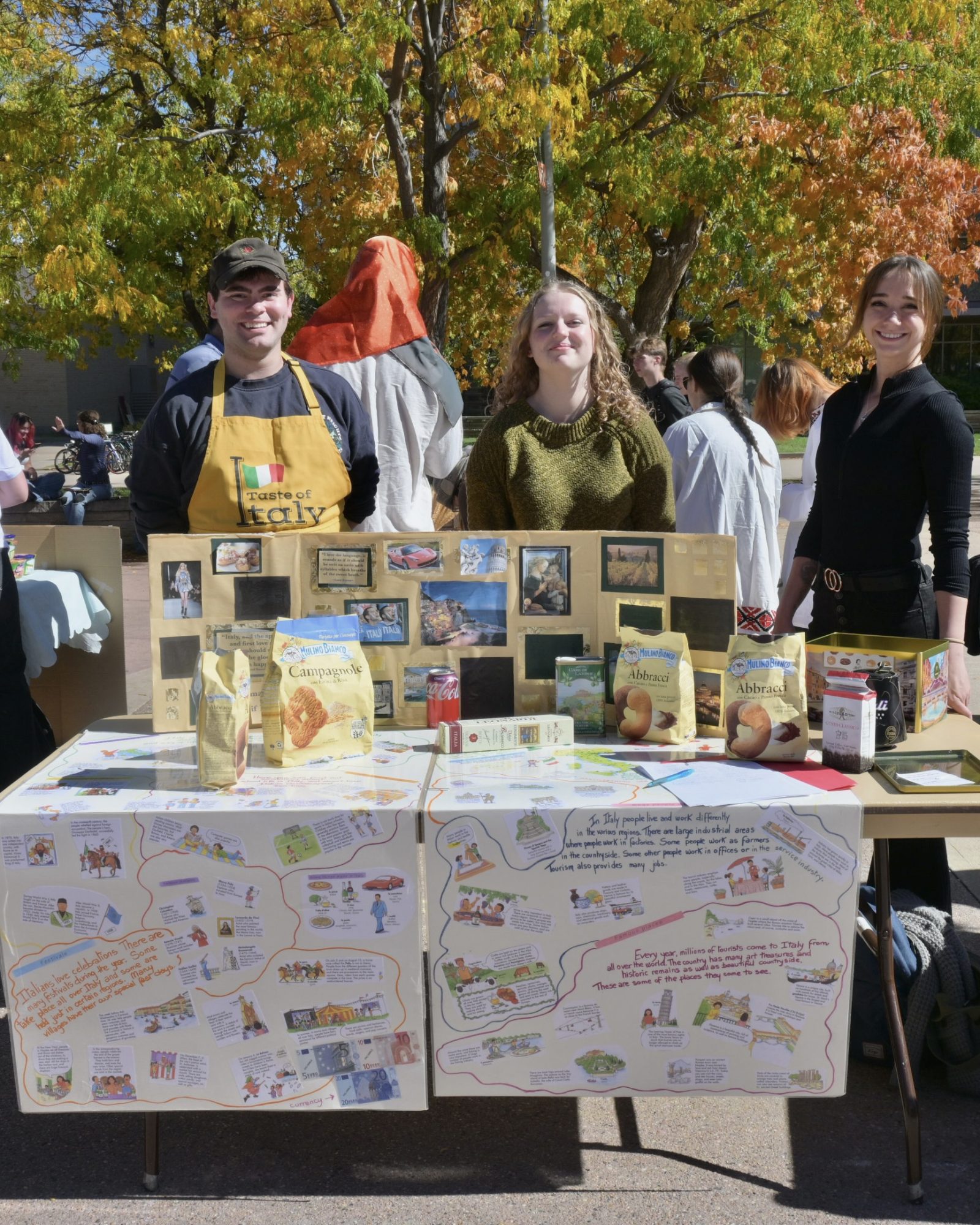 Students table at the Live, Laugh, Languages Festival on CSU campus.